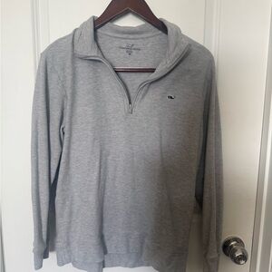 Vineyard Vines Men's Light Gray Half-Zip Pullover